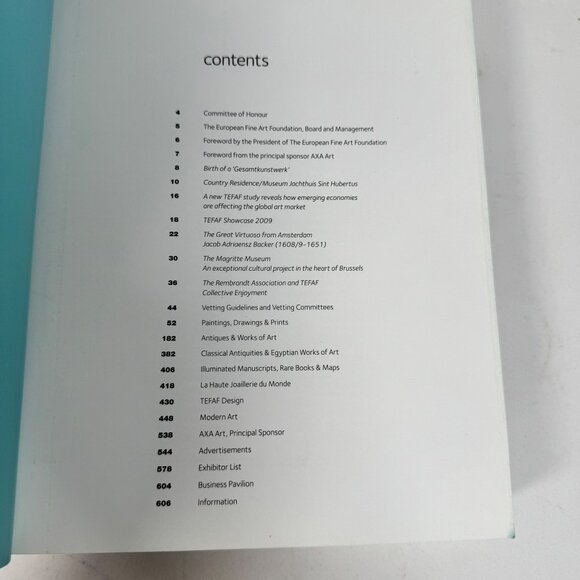 TEFAF Maastricht 09 Art Fair Catalog 2009 European Fine Art Exhibition Book - Picture 5 of 16